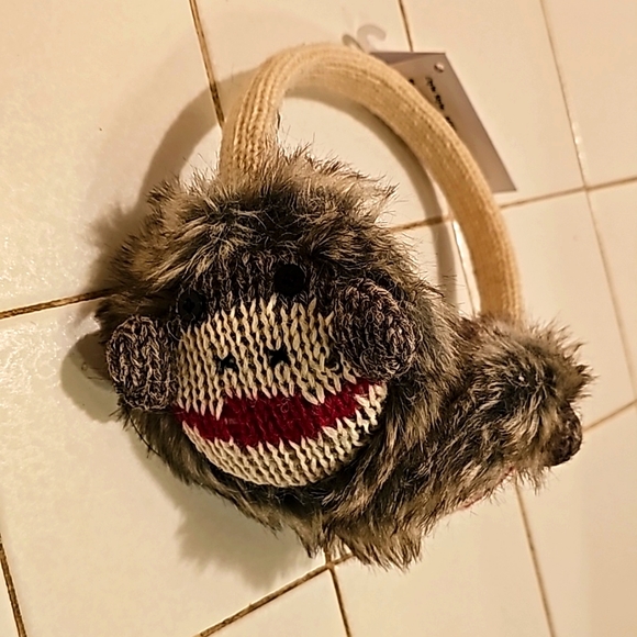 New headband earmuffs sock monkey - Picture 1 of 6